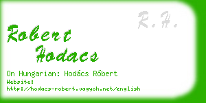 robert hodacs business card